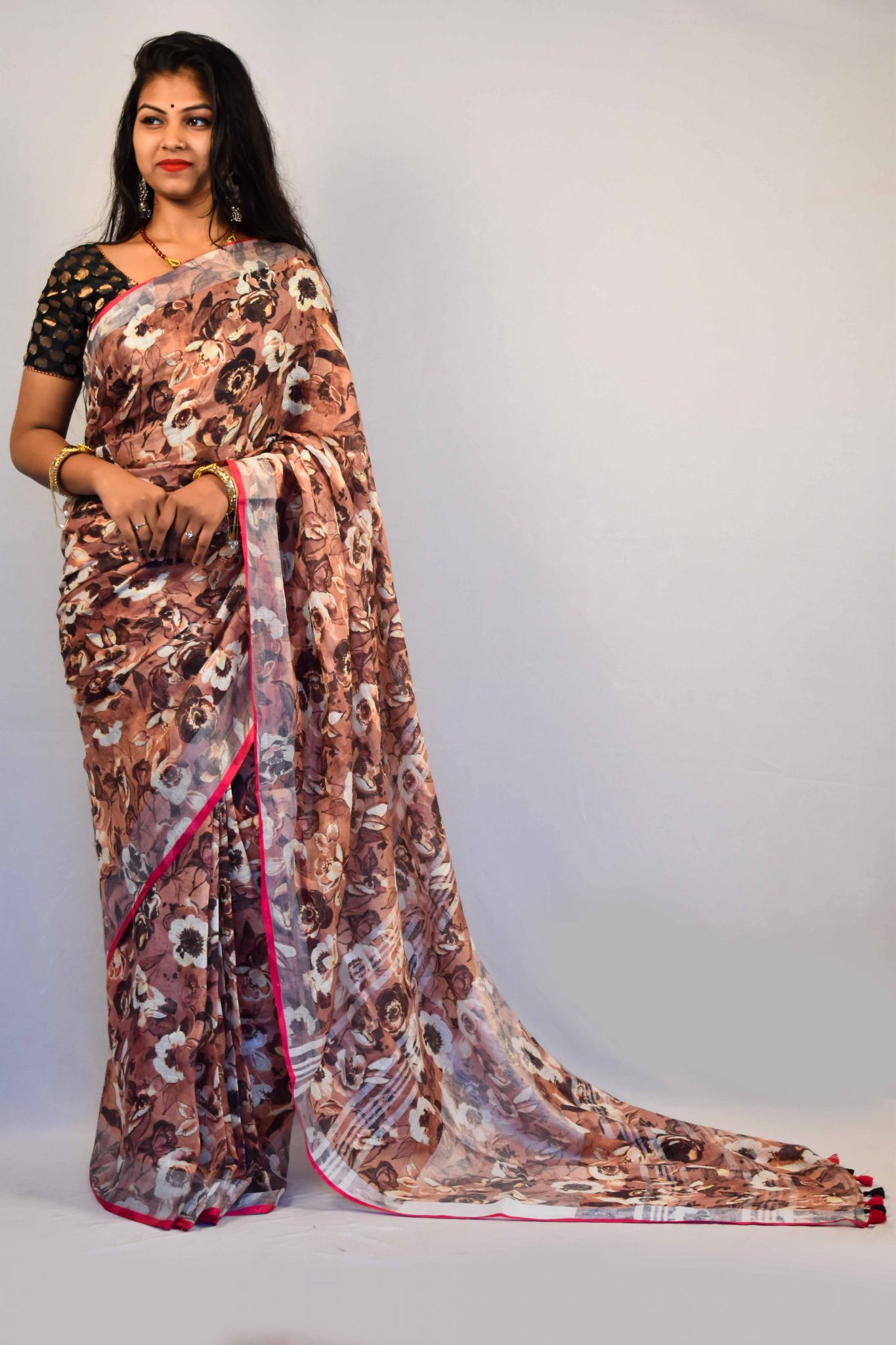 Nayanthara #13-handloom cotton kurti in maroon